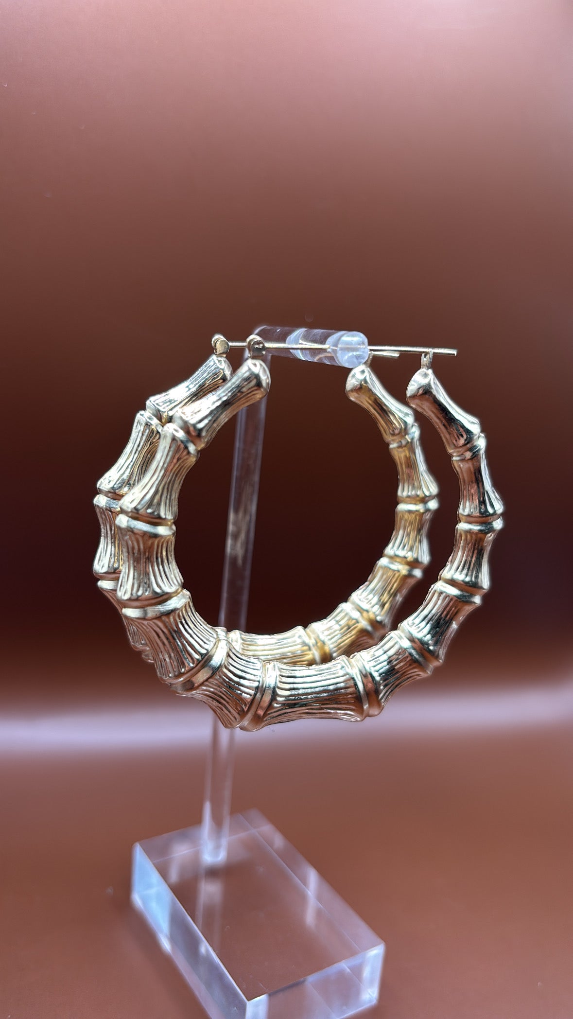 14K Gold Square Bamboo Hoop Earrings – The First Pair, Reimagined (10.5g)